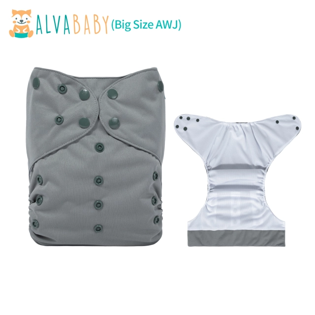 ALVABABY Big size AWJ Lining Cloth Diaper with Tummy Panel for Babies -(ZWJT-B29A)