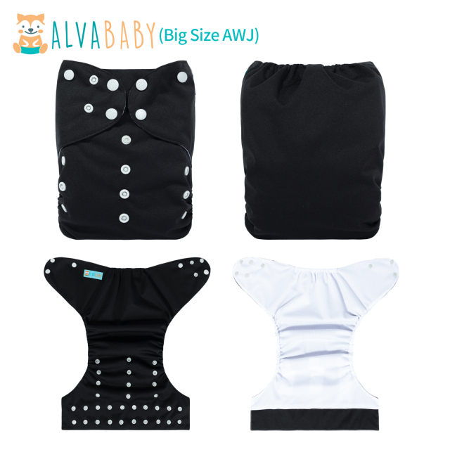 ALVABABY Big size AWJ Lining Cloth Diaper with Tummy Panel for Babies -(ZWJT-B26A)