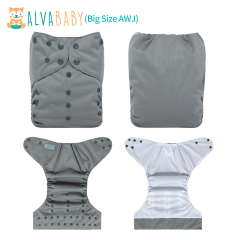 ALVABABY Big size AWJ Lining Cloth Diaper with Tummy Panel for Babies -(ZWJT-B29A)