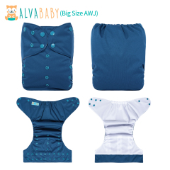 ALVABABY Big size AWJ Lining Cloth Diaper with Tummy Panel for Babies -(ZWJT-B38A)