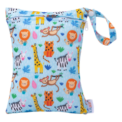 (All patterns)ALVABABY Wet Bag with Single Pocket Medium Size 20x25CM