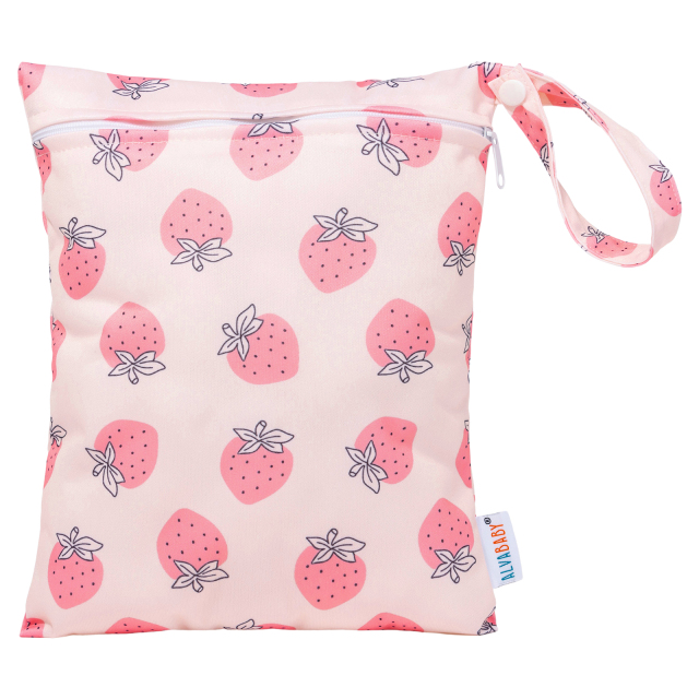 (All patterns)ALVABABY Wet Bag with Single Pocket Medium Size 20x25CM