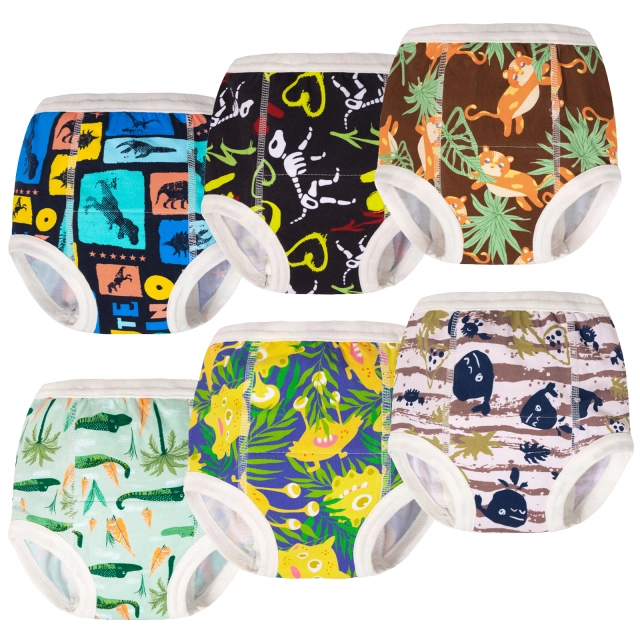 6pcs Potty Training Underwear, Soft Cotton Absorbent Training Pants for  Baby Boys