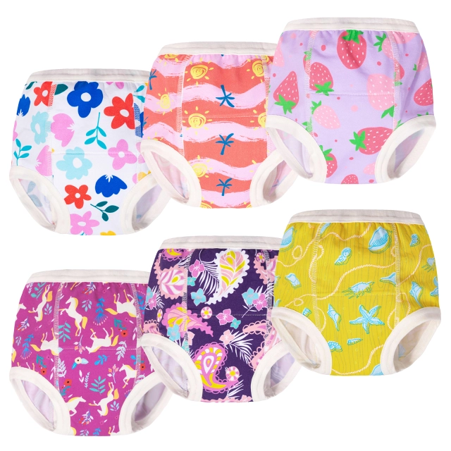 ALVABABY New Cotton Training Pant Potty Training Pack of 6PCS for Boys and  Girls