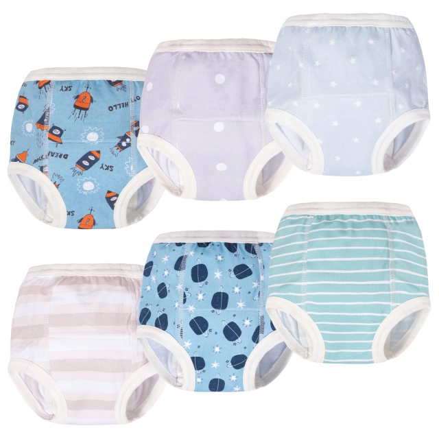 6pcs Potty Training Underwear, Soft Cotton Absorbent Training Pants for  Baby Boys