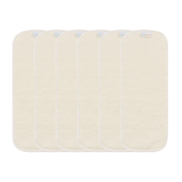 (Multi-packs)ALVABABY Hemp&Cotton Insert One Size Diaper Inserts 2.0 version