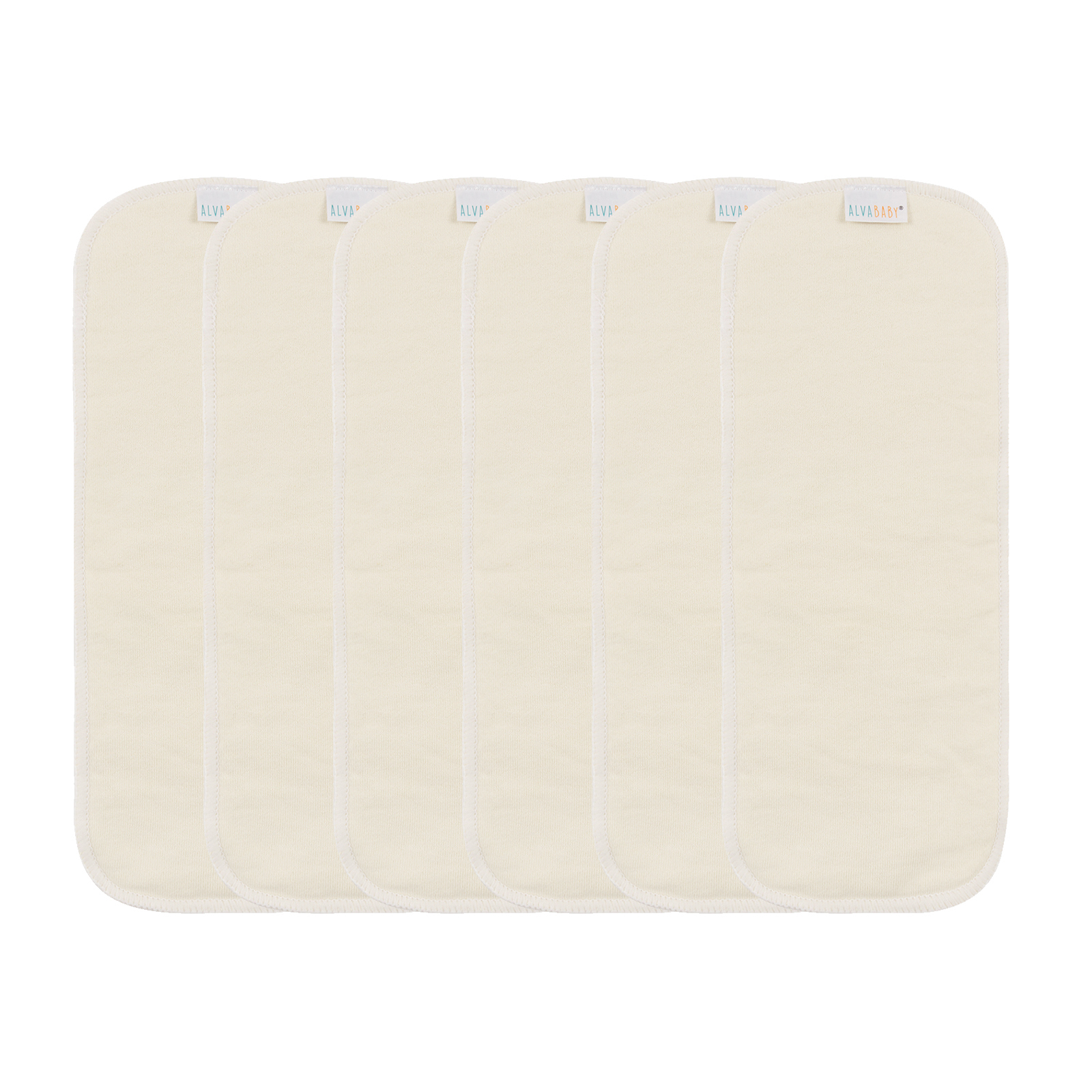 ALVABABY 6PCS Hemp&Cotton Insert One Size Diaper Inserts 2.0 version
