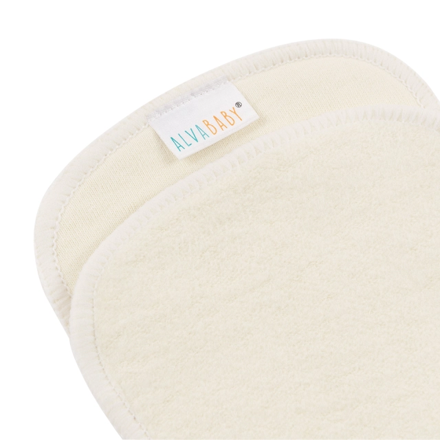 ALVABABY 6PCS Hemp&Cotton Insert One Size Diaper Inserts 2.0 version