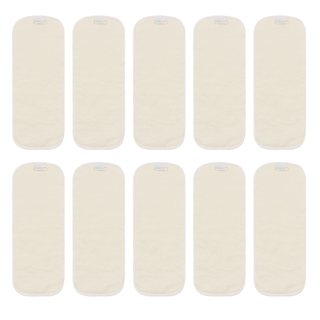 ALVABABY 6PCS Hemp&Cotton Insert One Size Diaper Inserts 2.0 version