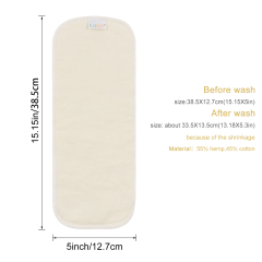 (Multi-packs)ALVABABY Hemp&Cotton Insert One Size Diaper Inserts 2.0 version