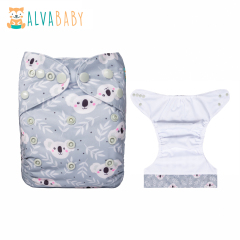 ALVABABY AWJ Lining Cloth Diaper with Tummy Panel for Babies -Koala(WJT-YX35A)