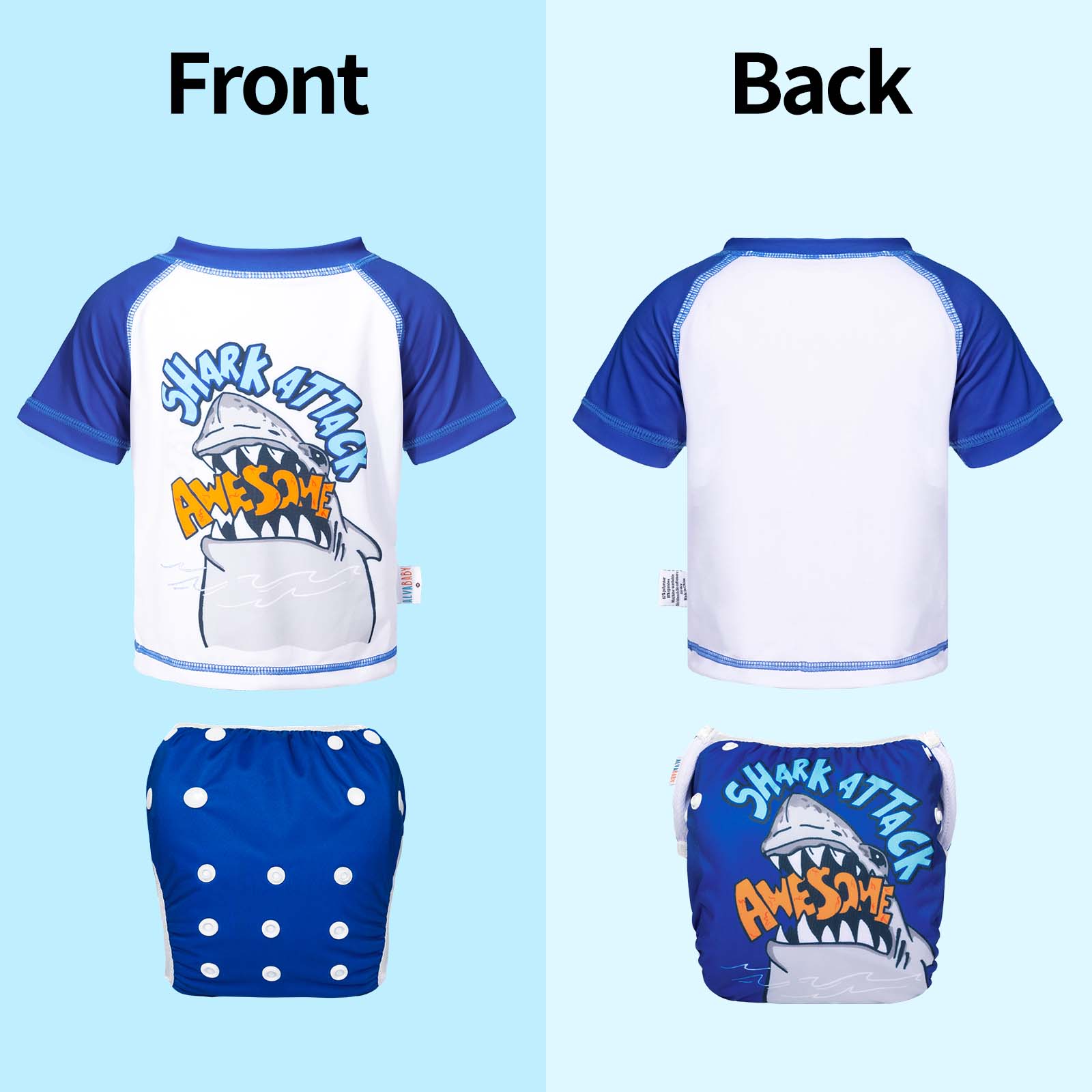 ALVABABY Toddler Baby Boy Summer Swim Suit, Infant Bathing Suit Swimwear,Tankini Swimwear (SWCJD02A)