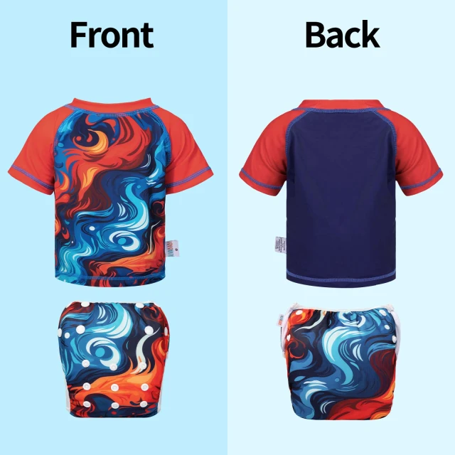 ALVABABY Toddler Baby Boy Summer Swim Suit, Infant Bathing Suit Swimwear,Tankini Swimwear (SWCJD04A)