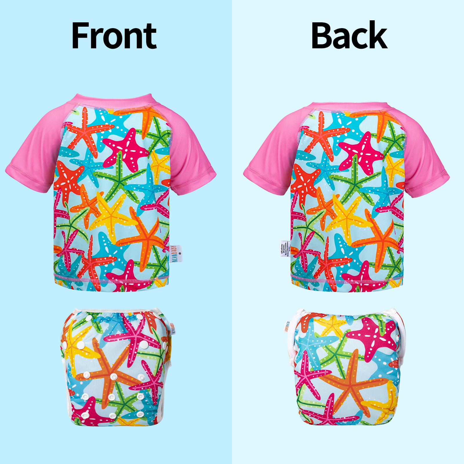 ALVABABY Toddler Baby Boy Summer Swim Suit, Infant Bathing Suit Swimwear,Tankini Swimwear (SWCJ04A)