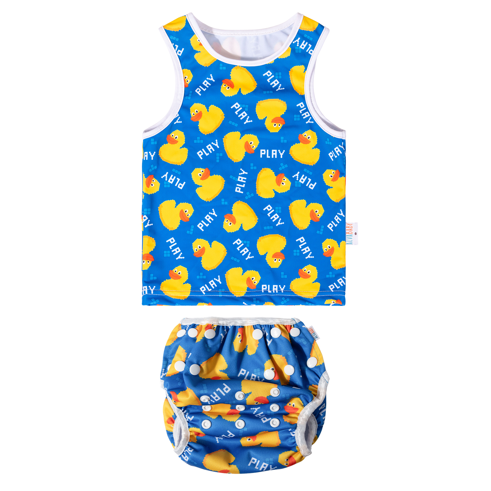 ALVABABY Toddler Baby Boy Summer Swim Suit, Infant Bathing Suit Swimwear Sleeveless,Tankini Swimwear (Z/SWT11A)