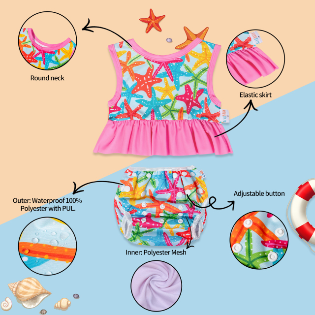 ALVABABY Toddler Baby Boy Summer Swim Suit, Infant Bathing Suit Swimwear Sleeveless,Tankini Swimwear (13)