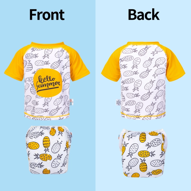 ALVABABY Toddler Baby Girl Summer Swim Suit, Infant Bathing Suit Swimwear,Tankini Swimwear (SWCJD12A)