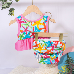 ALVABABY Toddler Baby Girl Summer Swim Suit, Infant Bathing Suit Swimwear Sleeveless,Tankini Swimwear (13)