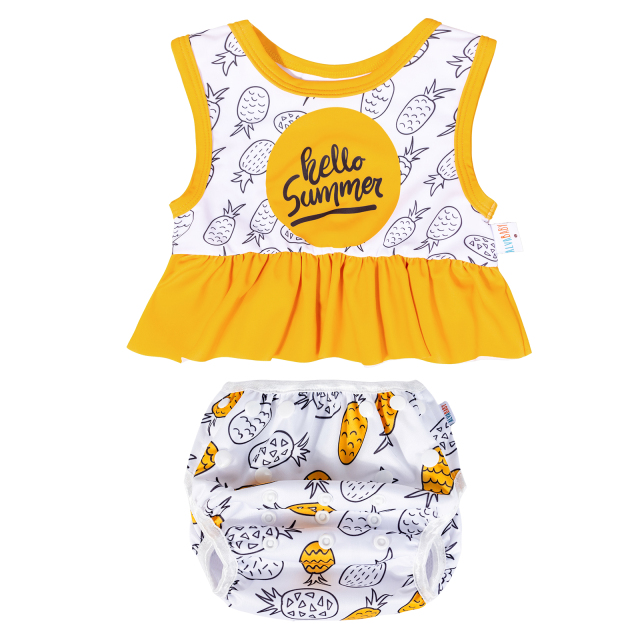ALVABABY Toddler Baby Girl Summer Swim Suit, Infant Bathing Suit Swimwear Sleeveless,Tankini Swimwear (SWTD04A)