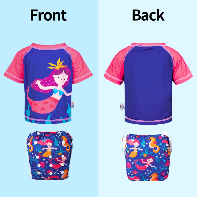 ALVABABY Toddler Baby Girl Summer Swim Suit, Infant Bathing Suit Swimwear,Tankini Swimwear (SWCJD09A)
