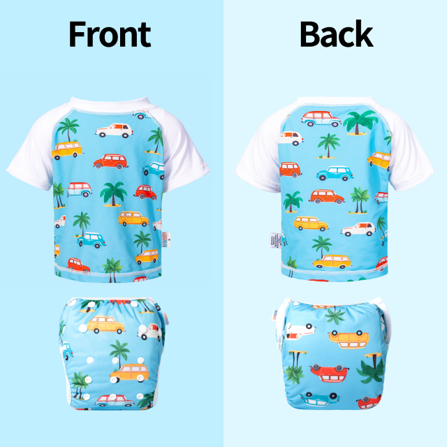 ALVABABY Toddler Baby Boy Summer Swim Suit, Infant Bathing Suit Swimwear,Tankini Swimwear (SWCJ03A)