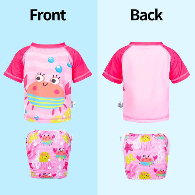ALVABABY Toddler Baby Gril Summer Swim Suit, Infant Bathing Suit Swimwear,Tankini Swimwear (SWCJD07A)