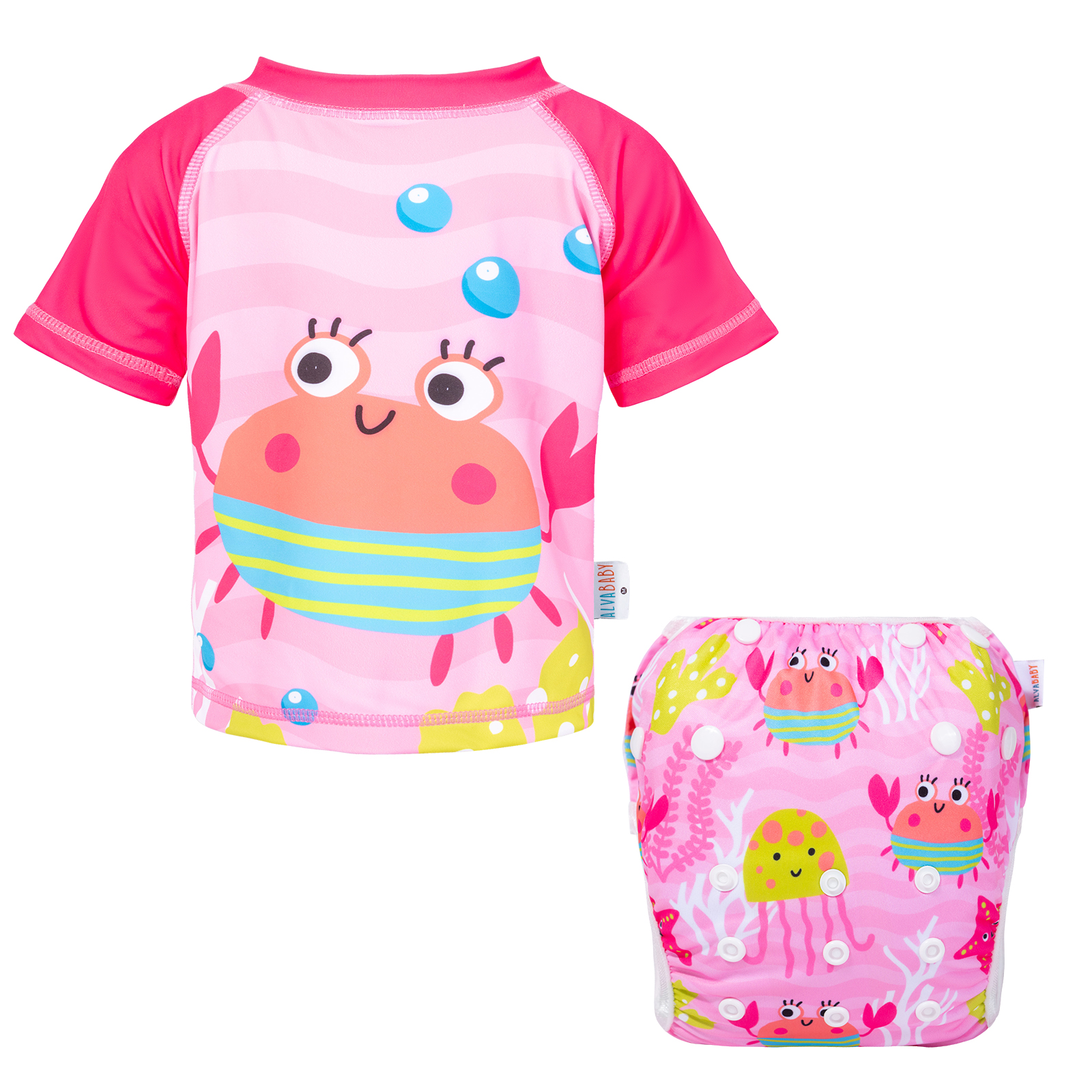 ALVABABY Toddler Baby Gril Summer Swim Suit, Infant Bathing Suit Swimwear,Tankini Swimwear (SWCJD07A)