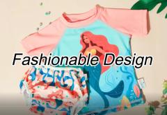 ALVABABY Toddler Baby Girl Summer Swim Suit, Infant Bathing Suit Swimwear,Tankini Swimwear (SWCJD03A)