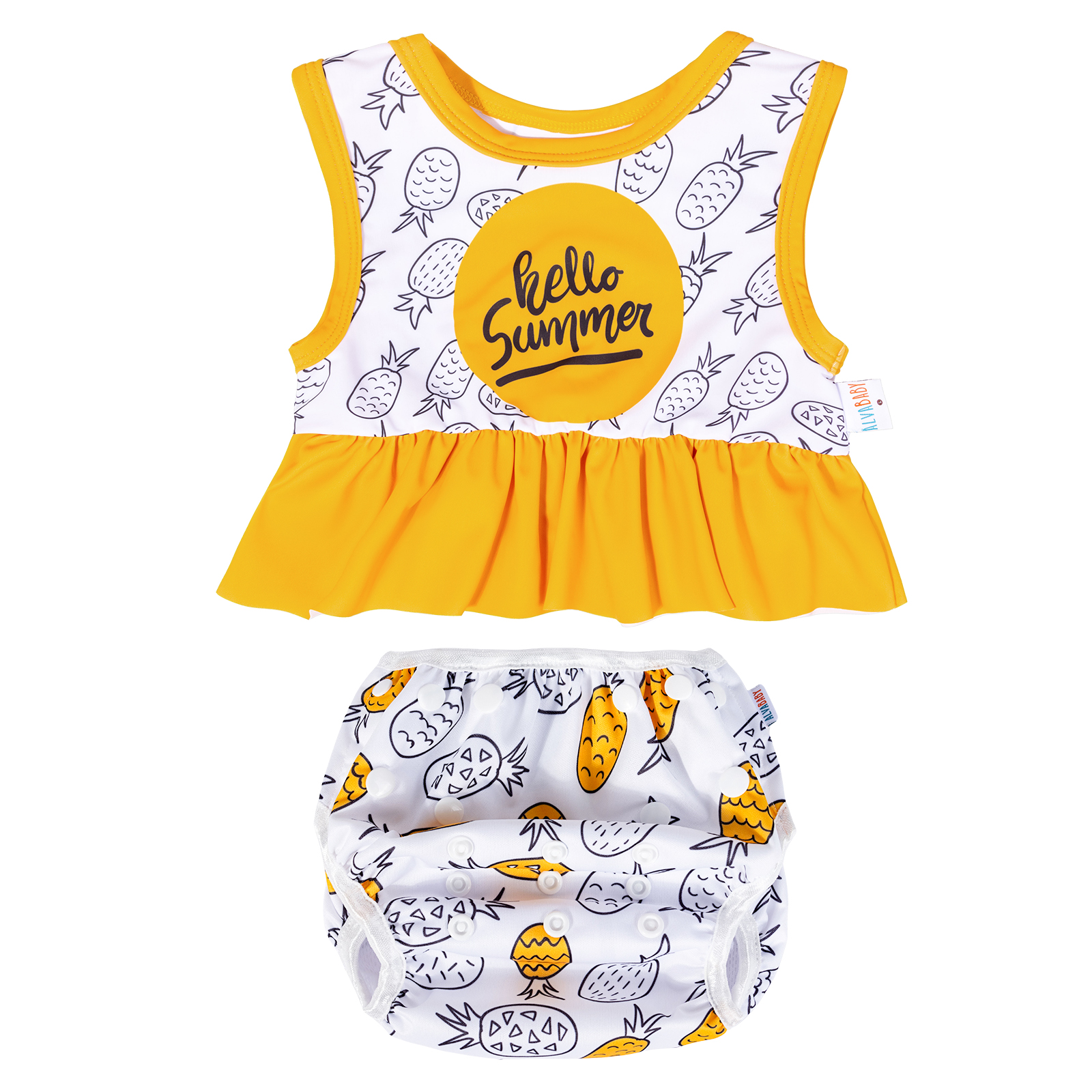 (Various Patterns) Baby Summer Swim Suit, Bathing Suit,Tankini Swimwear for Infants & Toddlers