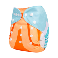 ALVABABY One Size Positioning Printed Cloth Diaper-Fox(YDP228A)
