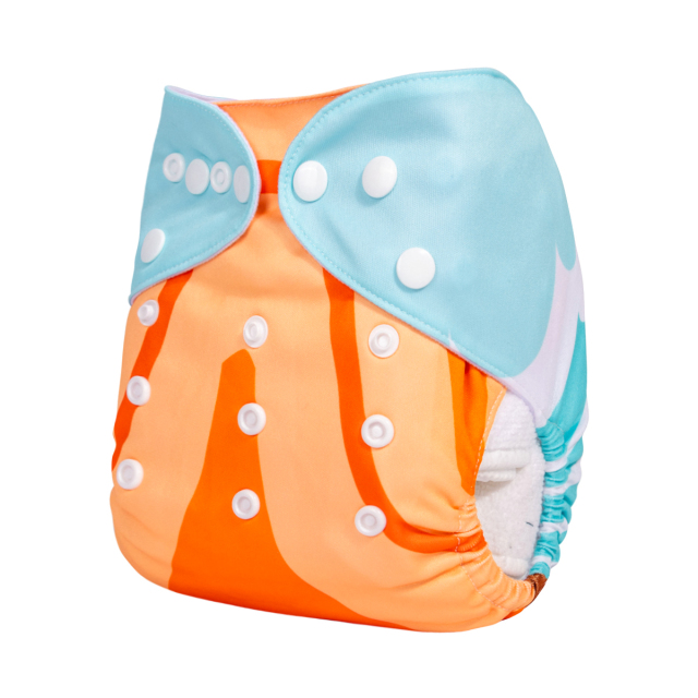 ALVABABY One Size Positioning Printed Cloth Diaper-Fox(YDP228A)
