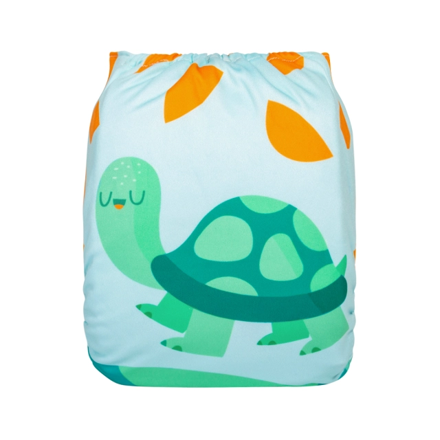 ALVABABY One Size Positioning Printed Cloth Diaper-Turtle(YDP226A)