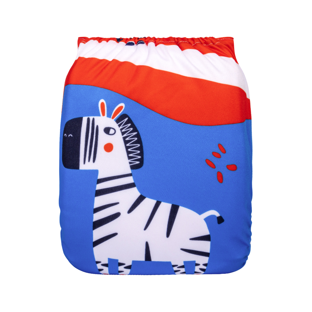 ALVABABY Positioning Cloth Diaper - One Size Adjustable Washable & Reusable Diaper for Babies and Toddlers (Zebra, YDP224A)
