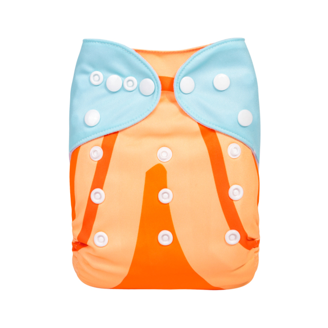 ALVABABY One Size Positioning Printed Cloth Diaper-Fox(YDP228A)