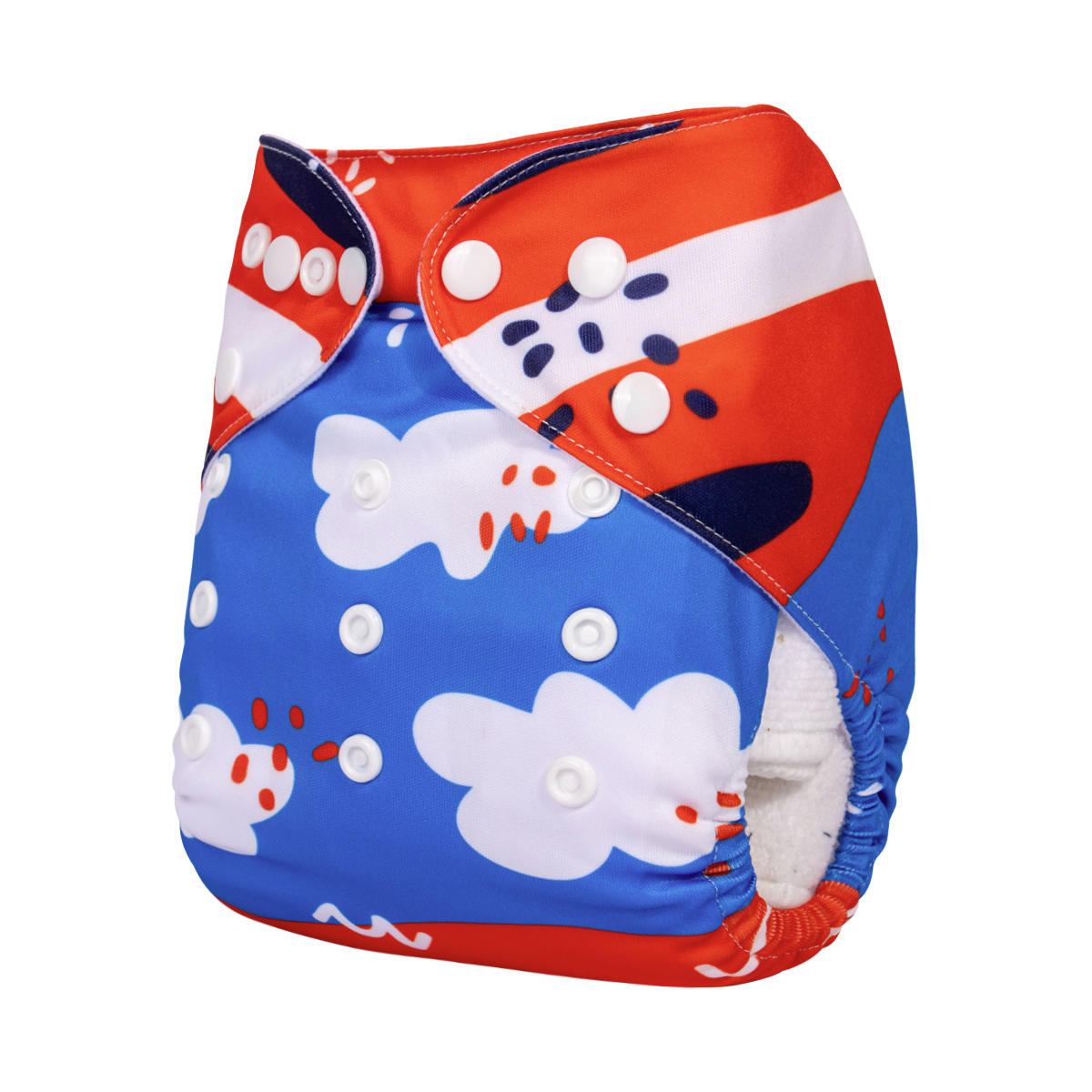 ALVABABY Positioning Cloth Diaper - One Size Adjustable Washable & Reusable Diaper for Babies and Toddlers (Zebra, YDP224A)