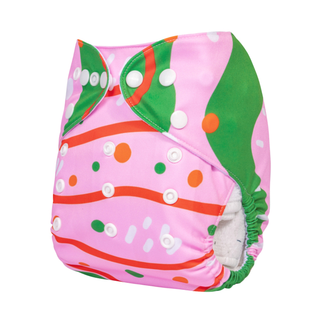 ALVABABY One Size Positioning Printed Cloth Diaper-Deer(YDP225A)