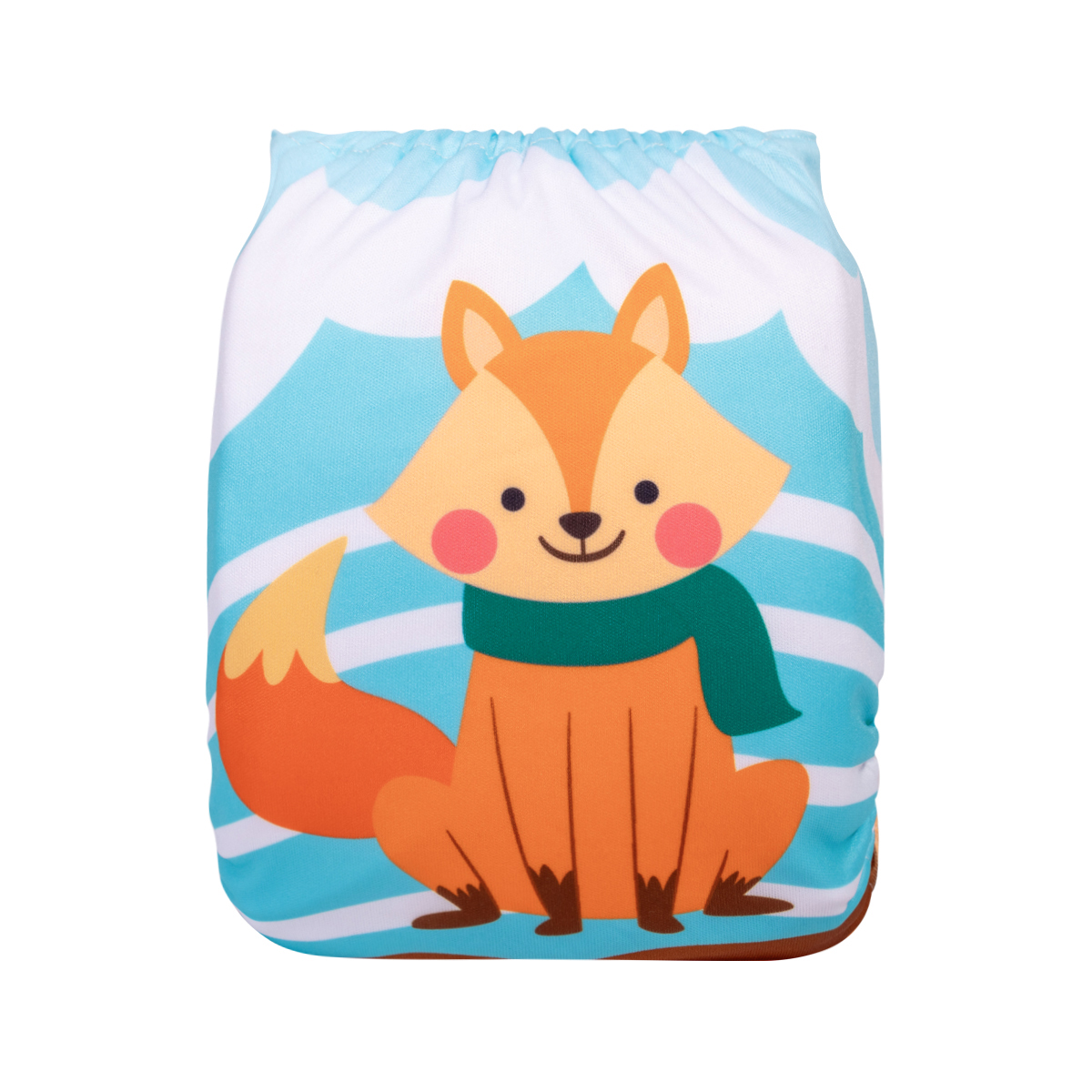 ALVABABY Positioning Cloth Diaper - One Size Adjustable Washable & Reusable Diaper for Babies and Toddlers (Fox, YDP228A)