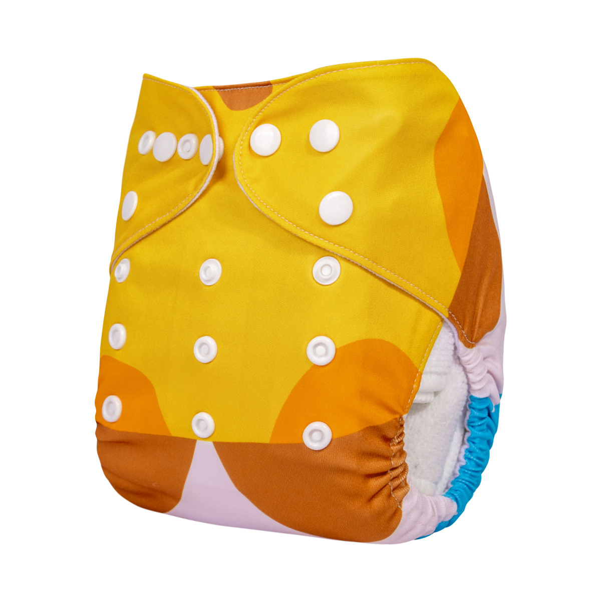 ALVABABY Positioning Cloth Diaper - One Size Adjustable Washable & Reusable Diaper for Babies and Toddlers (Giraffe, YDP227A)