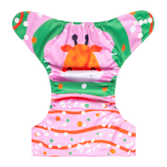 ALVABABY One Size Positioning Printed Cloth Diaper-Deer(YDP225A)