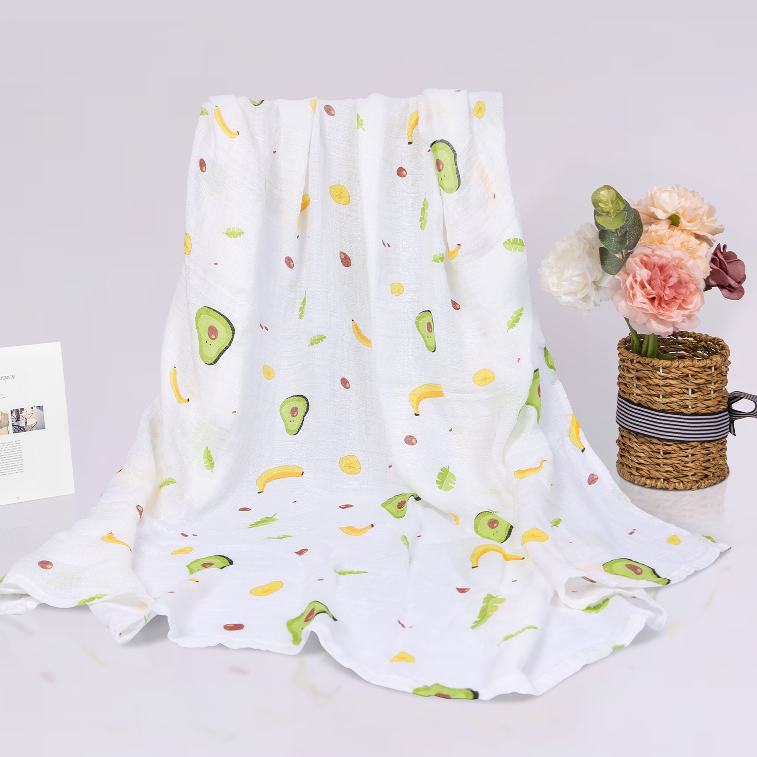 (All patterns)Bamboo Cotton Muslin Swaddle Blankets Swaddle Wrap Receiving Blankets 2 Layers Baby Muslin Blankets for Boys and Girls