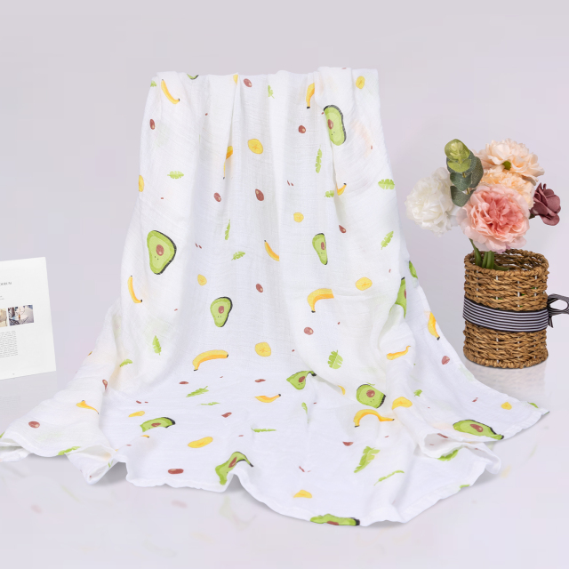 Bamboo Cotton Muslin Swaddle Blankets Swaddle Wrap Receiving Blankets 2 Layers Baby Muslin Blankets for Boys and Girls