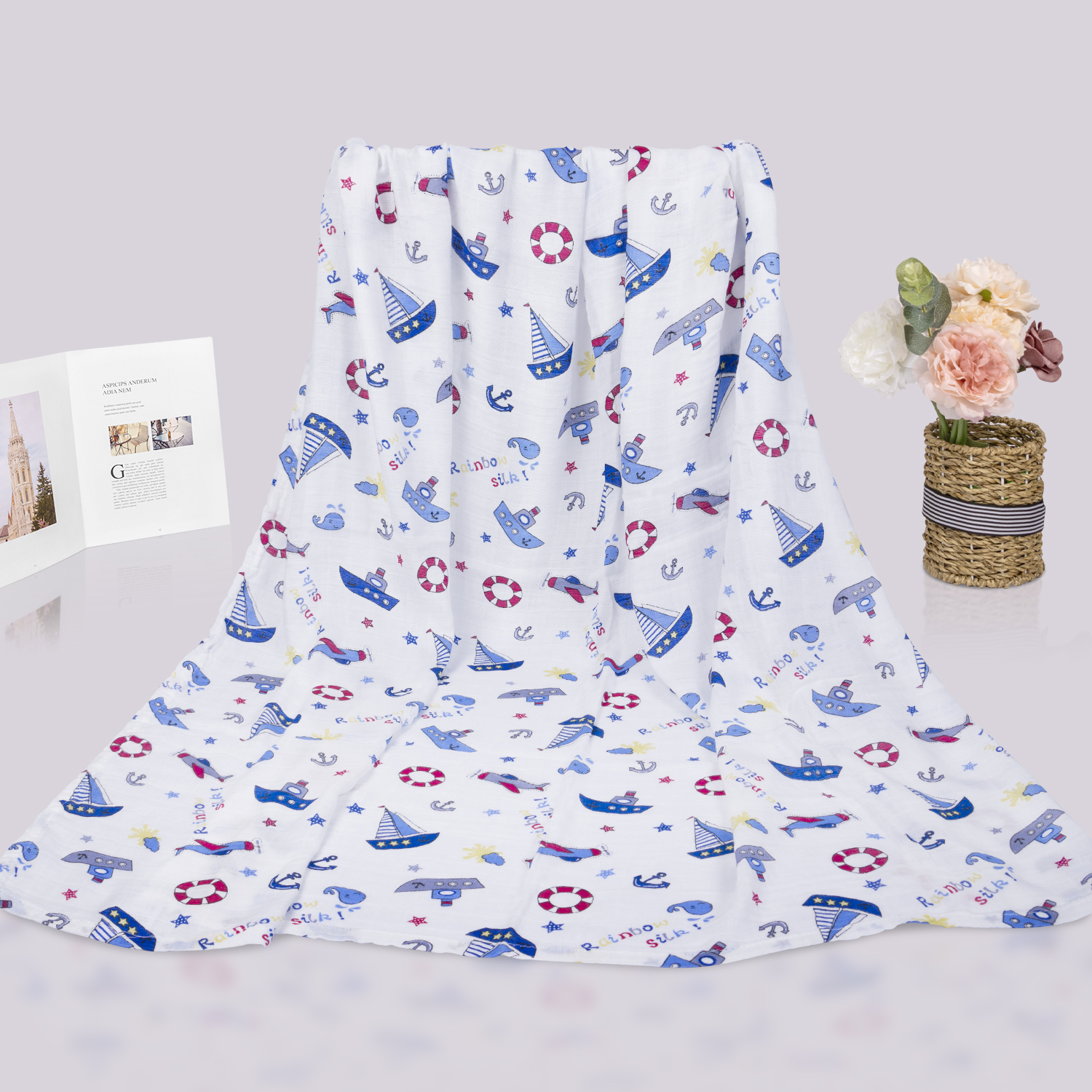 (All patterns)Bamboo Cotton Muslin Swaddle Blankets Swaddle Wrap Receiving Blankets 2 Layers Baby Muslin Blankets for Boys and Girls