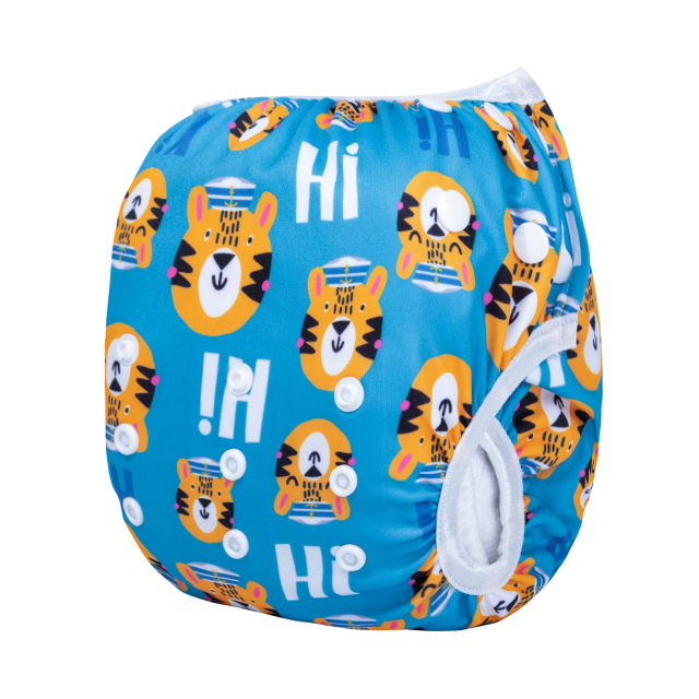 ALVABABY One Size Printed Swim Diaper-Tiger(SW-BS91A)