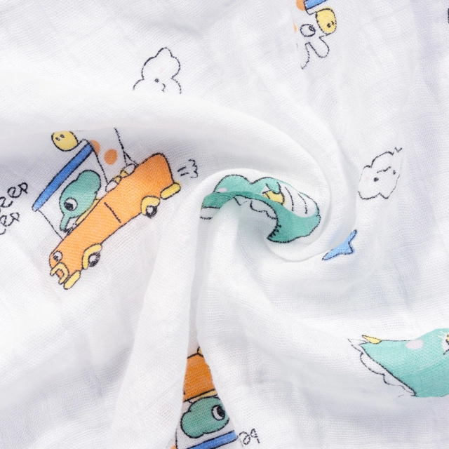 Bamboo Cotton Muslin Blankets Baby Muslin Swaddle Blankets Swaddle Wrap 2 Layers Receiving Blankets for Boys and Girls(ZMT07)