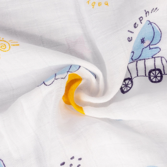 Bamboo Cotton Muslin Blankets Baby Muslin Swaddle Blankets Swaddle Wrap 2 Layers Receiving Blankets for Boys and Girls(ZMT04)