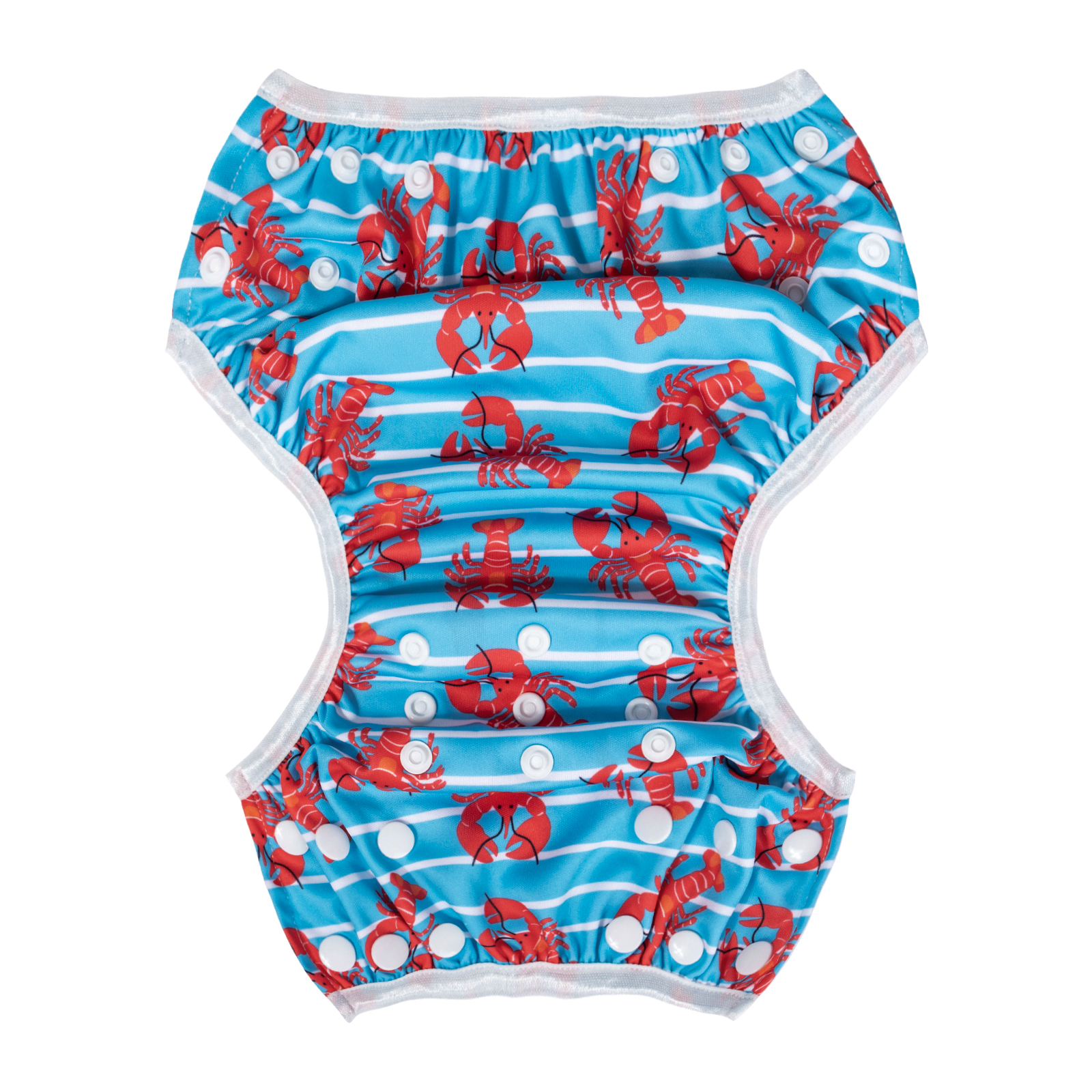ALVABABY Reusable Swim Diaper - Adjustable One Size Swimwear for Infants & Toddlers (Crayfish, SW-BS90A)
