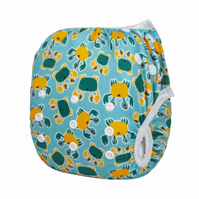 ALVABABY Big Size Swim Diaper Printed Reusable Baby Swim Diaper Large Size-Crab (ZSW-BS88A)