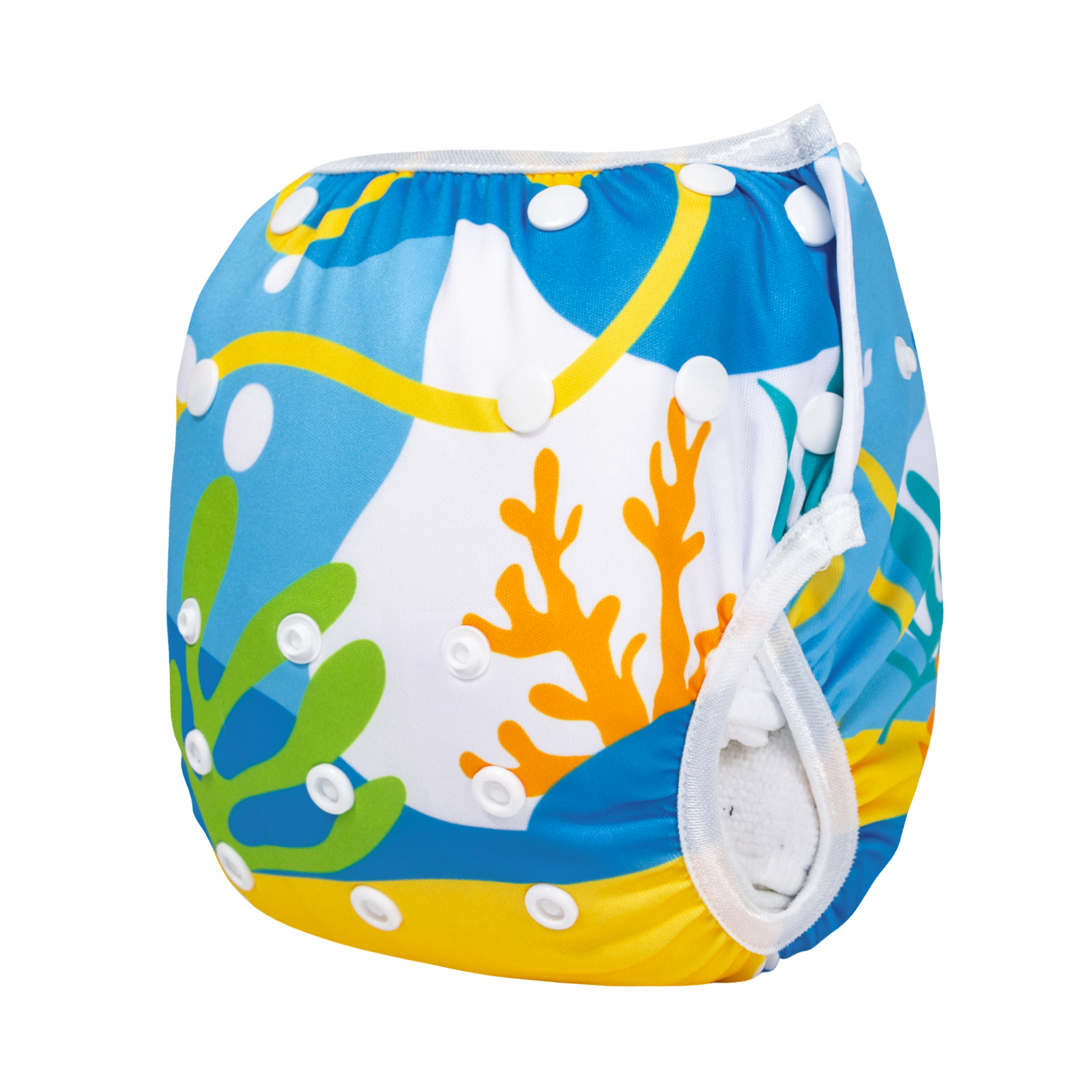ALVABABY Reusable Swim Diaper - Adjustable One Size Swimwear for Infants & Toddlers (Dolphin, SWD-BS93A)