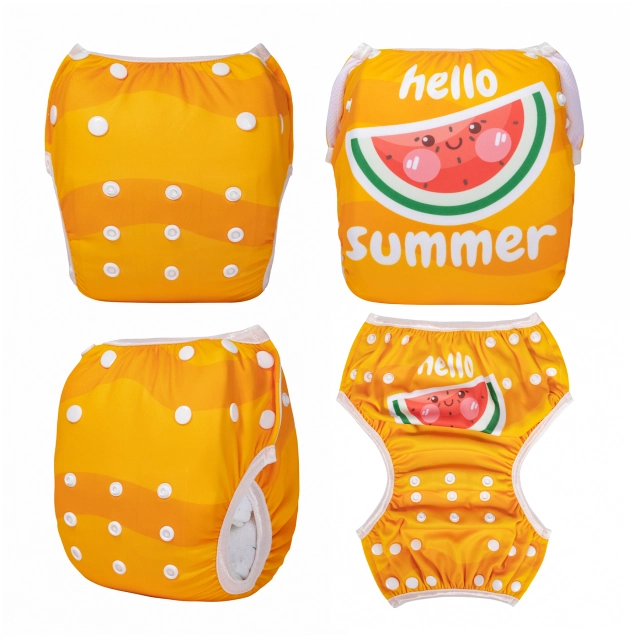 ALVABABY One Size Positioning  Printed Swim Diaper -Summer(SWD-BS95A)