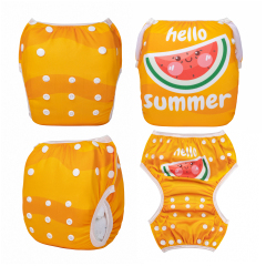 ALVABABY One Size Positioning  Printed Swim Diaper -Summer(SWD-BS95A)